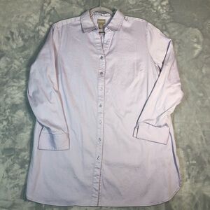 Chico's 3/4 Sleeve Button Down Collared Blouse, Light Purple Size 3 (16)